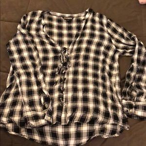 Striped long sleeved top